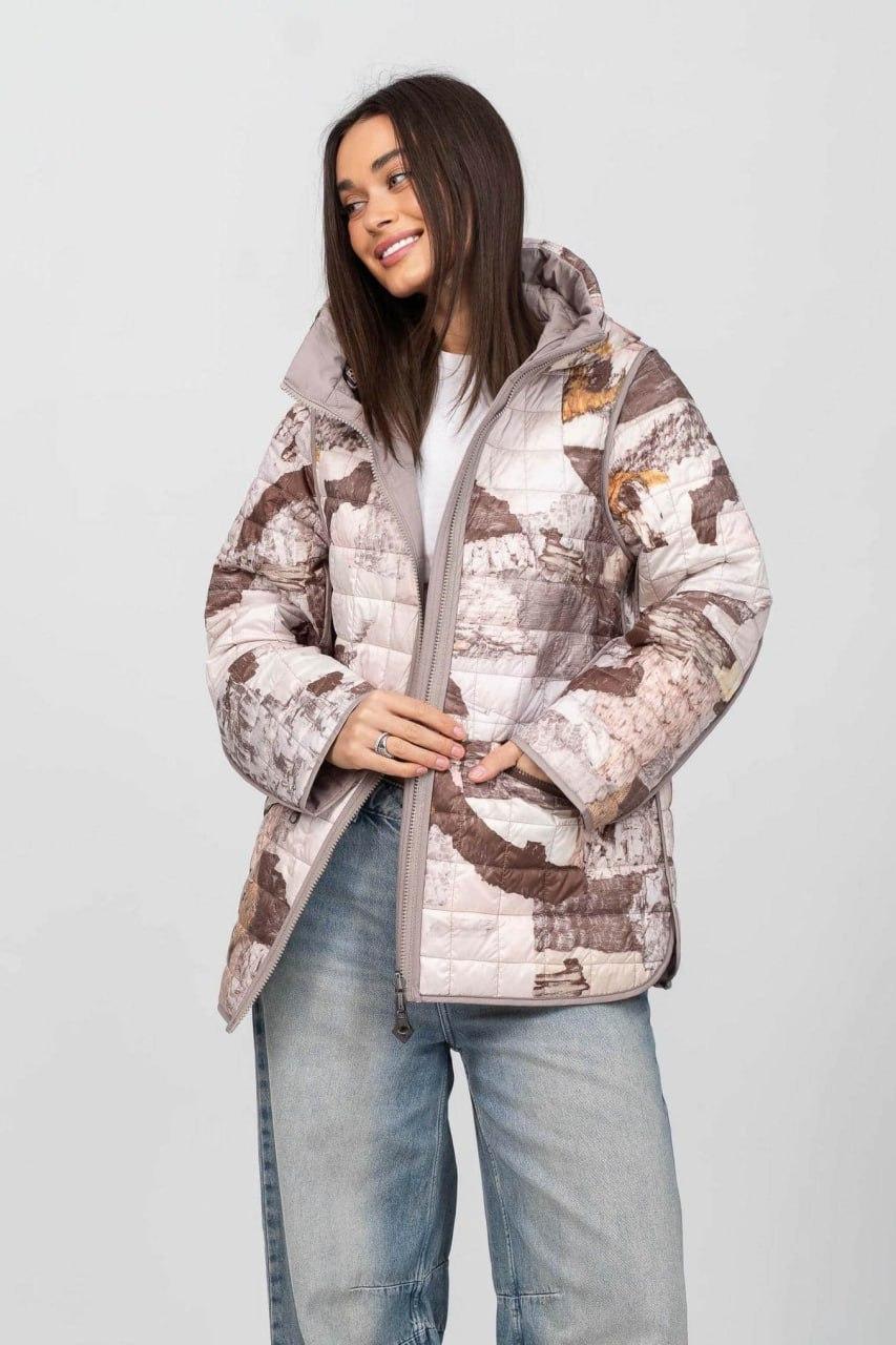 Куртка женская двухсторонняя р. 54 Капучино (33242868)