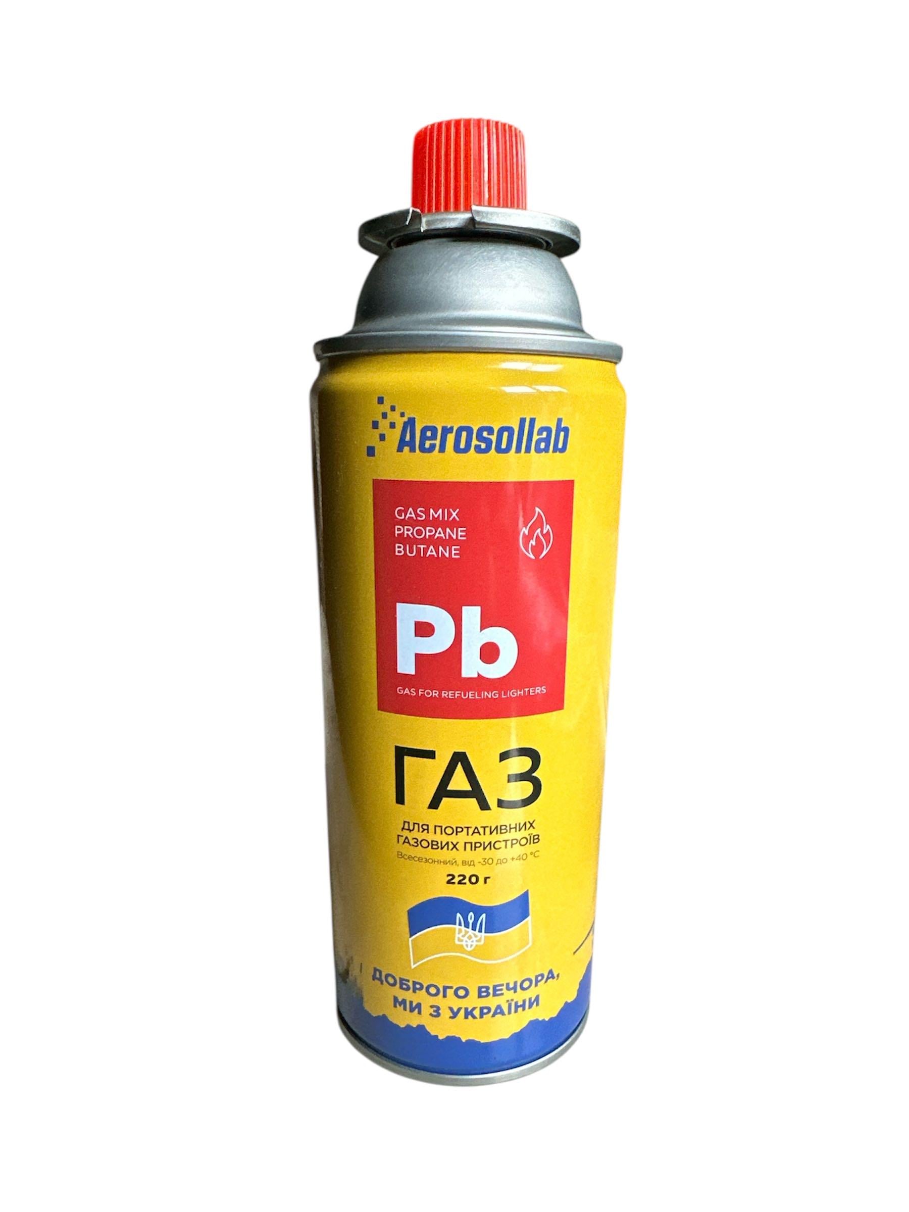 Газовый баллон Aerosollab Gas для портативных газовых приборов 220 г (31793691)