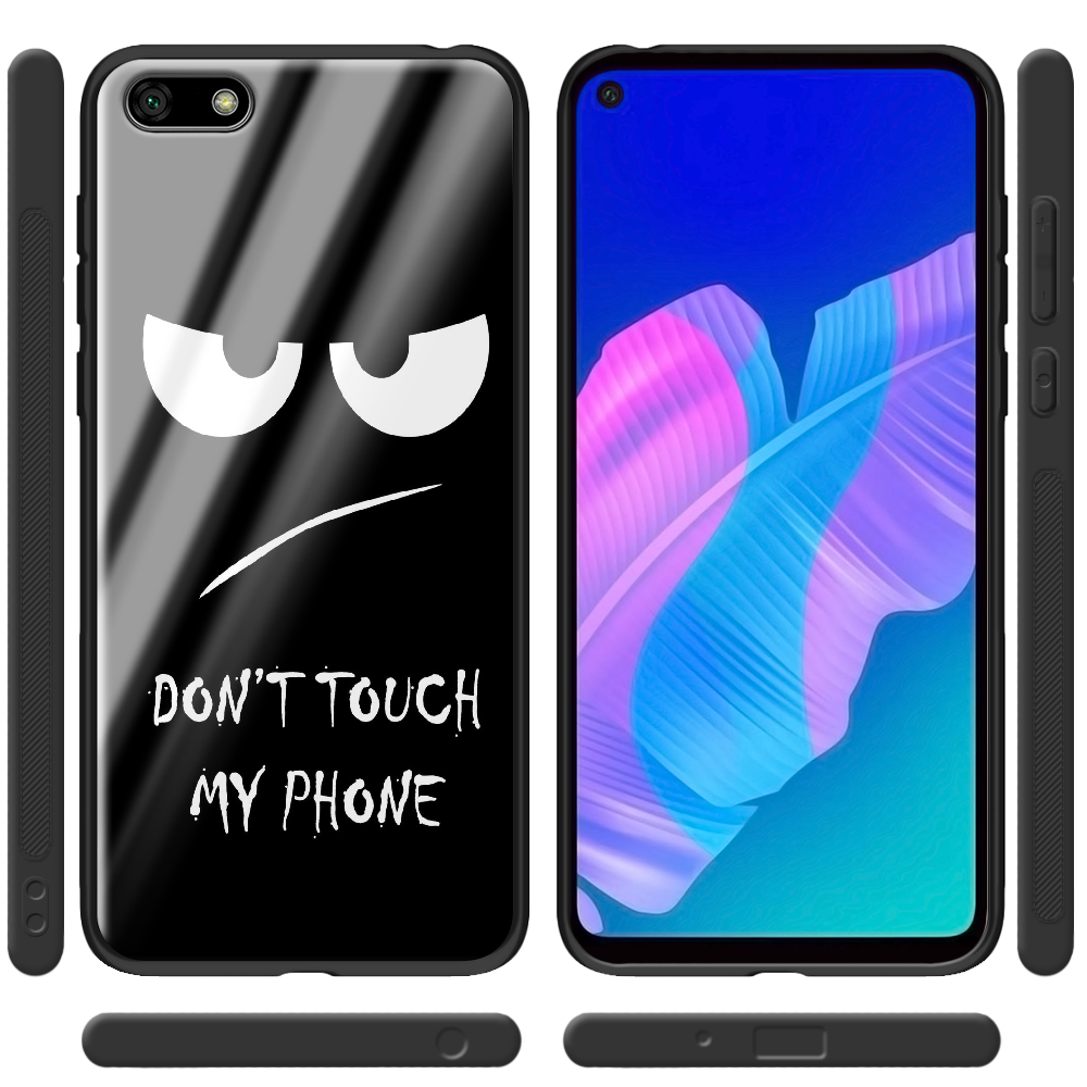 Чехол BoxFace Huawei Y5 2018 Don't Touch my Phone Черный силикон со стеклом (33370-up535-37727) - фото 2