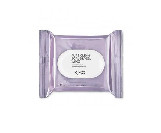 Салфетки скрабующие Kiko Milano Pure Clean Scrub&Peel Wipes (001249)