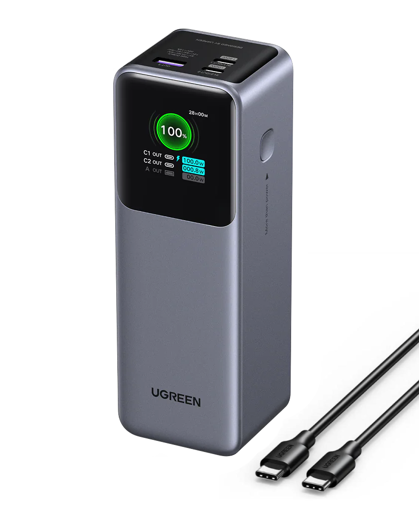 Повербанк Ugreen Nexode PB722 25000mAh 200W УМБ для ноутбука MacBook/Starlink Mini PD3.1/QC3 Gray (MK001092)
