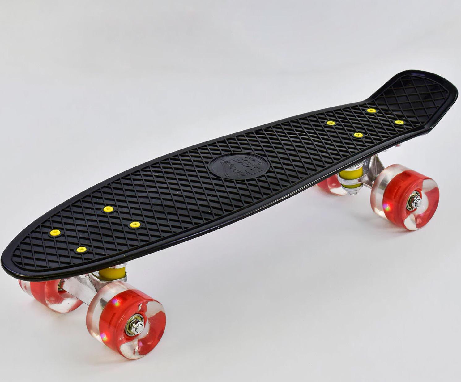 ᐉ Скейт пенни борд Best Board со светящимися PU колёсами Black/Red (74193)  • Купить в Киеве, Украине • Лучшая цена в Эпицентр