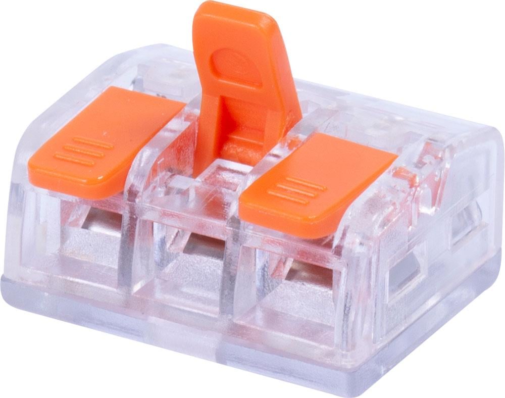 Клема сполучна E.NEXT e.lc.pro.tr.pl.3 0,5-2,5 мм2 32А 1-2 одинарна 23x22,1x11,6 мм Помаранчевий (p0660109)
