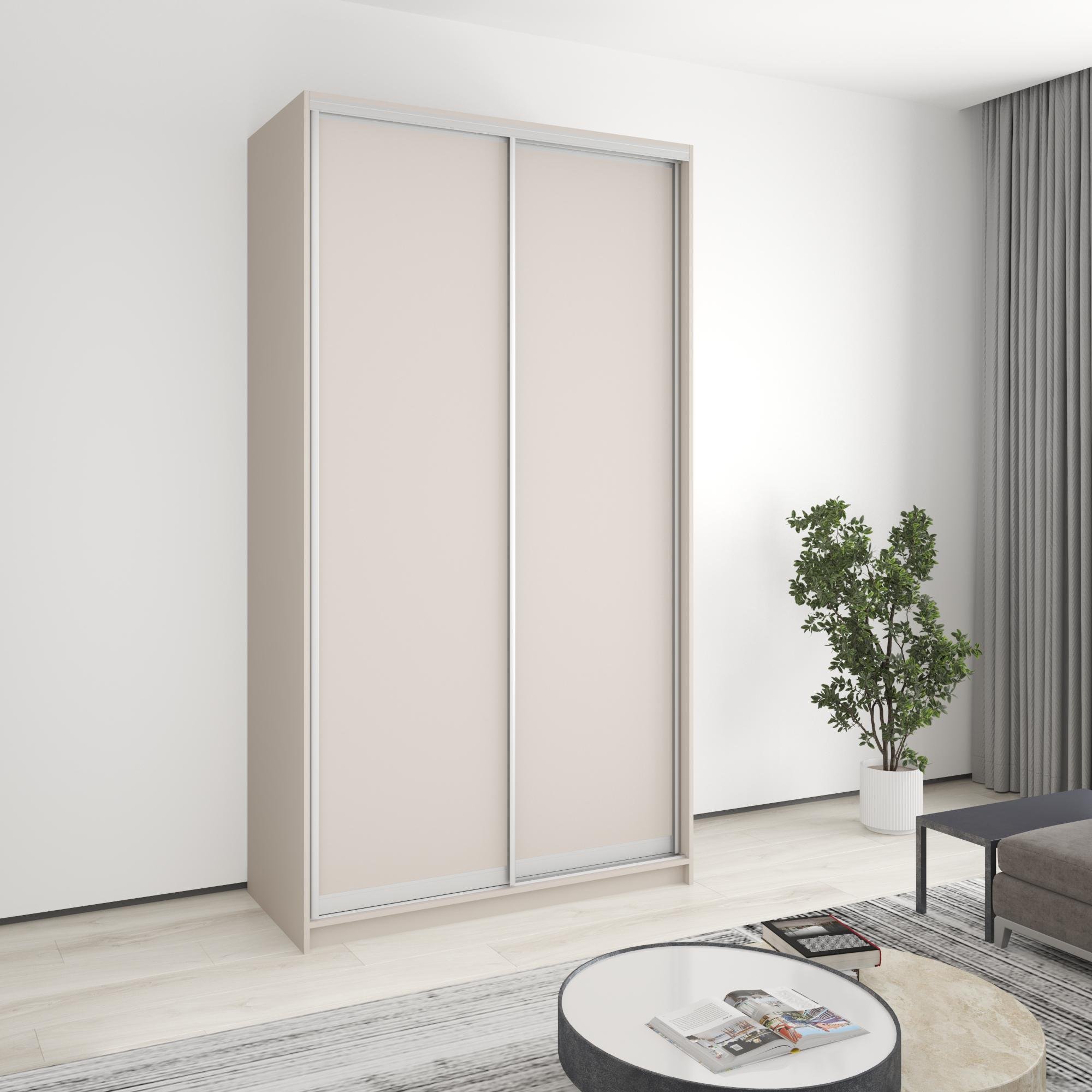 Шкаф-купе двухдверный MebelStar стандарт AL 2 ДСП 130x60x240 см Кашемир (MBS-3630) Шкаф-купе двухдверный MebelStar стандарт AL 2 ДСП 130x60x240 см Кашемир (MBS-3630)