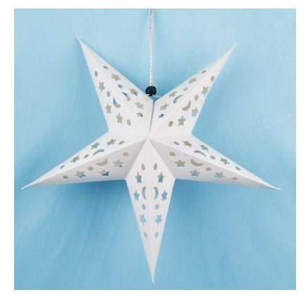 Звезда на елку объемная из бумаги 20 см Белый (26900) - фото 3 Звезда на елку объемная из бумаги 20 см Белый (26900) - фото 3