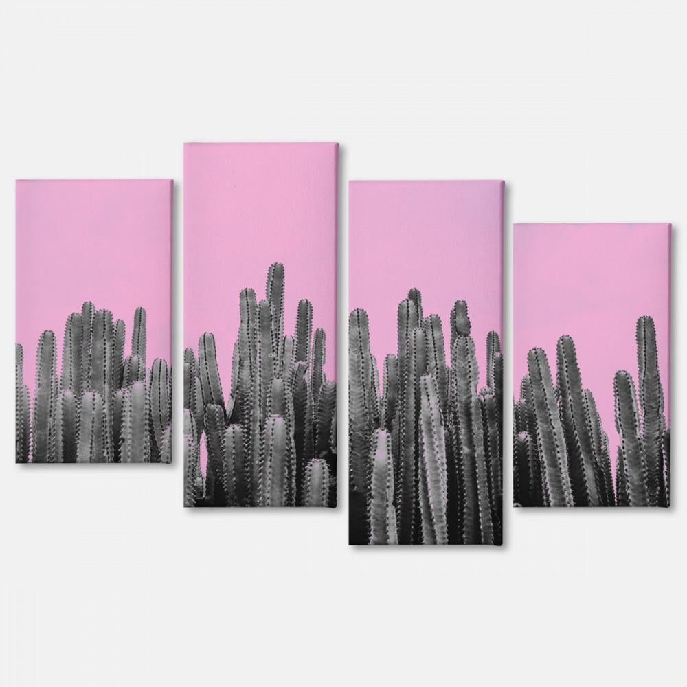 Картина модульная Malevich Store Кактусы из четырех частей 129x90 см (MK412801)