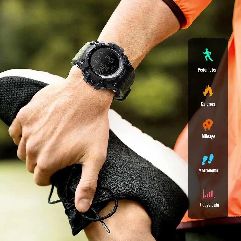 Наручные часы мужские Skmei Compass военные водостойкие с компасом Черный (1356) - фото 7 Наручные часы мужские Skmei Compass военные водостойкие с компасом Черный (1356) - фото 7