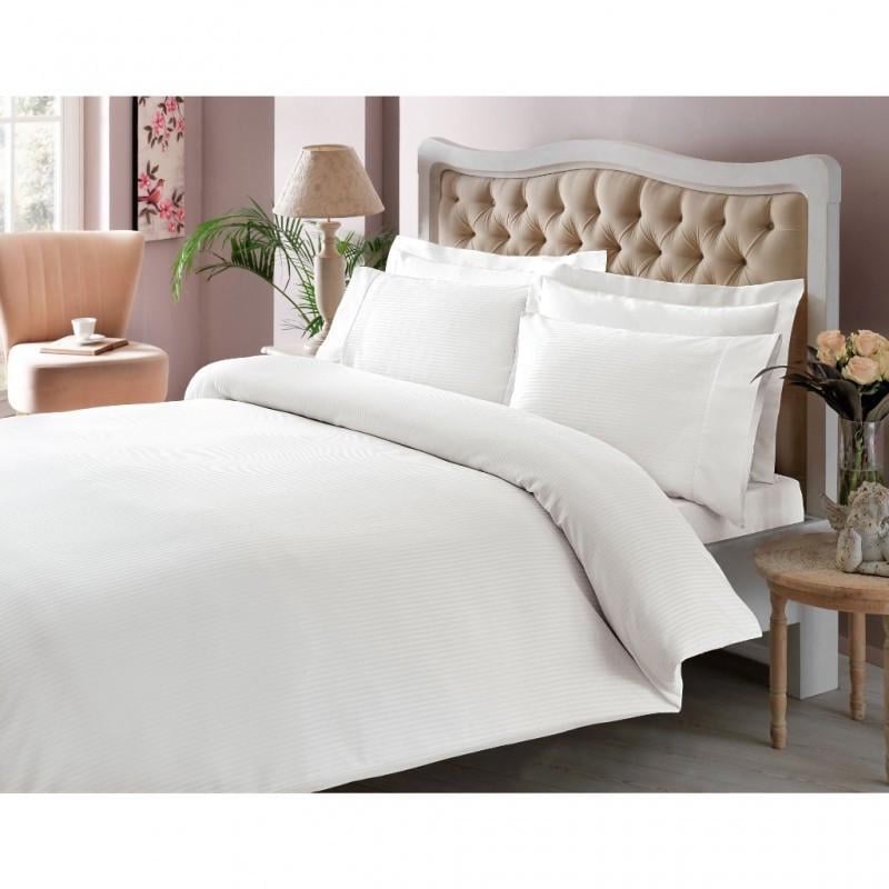 Постельное белье TAC Premium Basic Stripe евро Белый (2000022086226)