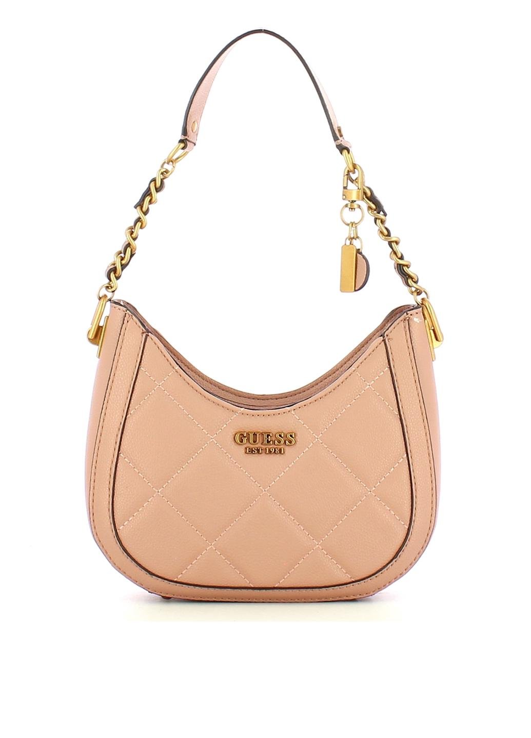 Сумка хобо жіноча з еко шкіри GUESS ABEY SMALL HOBO HWQB8558010-RWO Бежево-рожевий