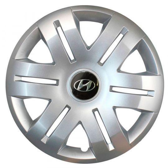 Колпаки автомобильные SKS 406 R16 с логотипом Hyundai 4 шт. Серебристый