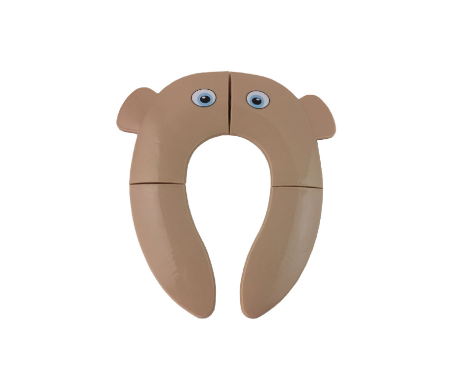 Дитяча накладка на унітаз SUNROZ Elephant Shape Folding Potty Seat дорожня складна Коричневий (SUN5017)