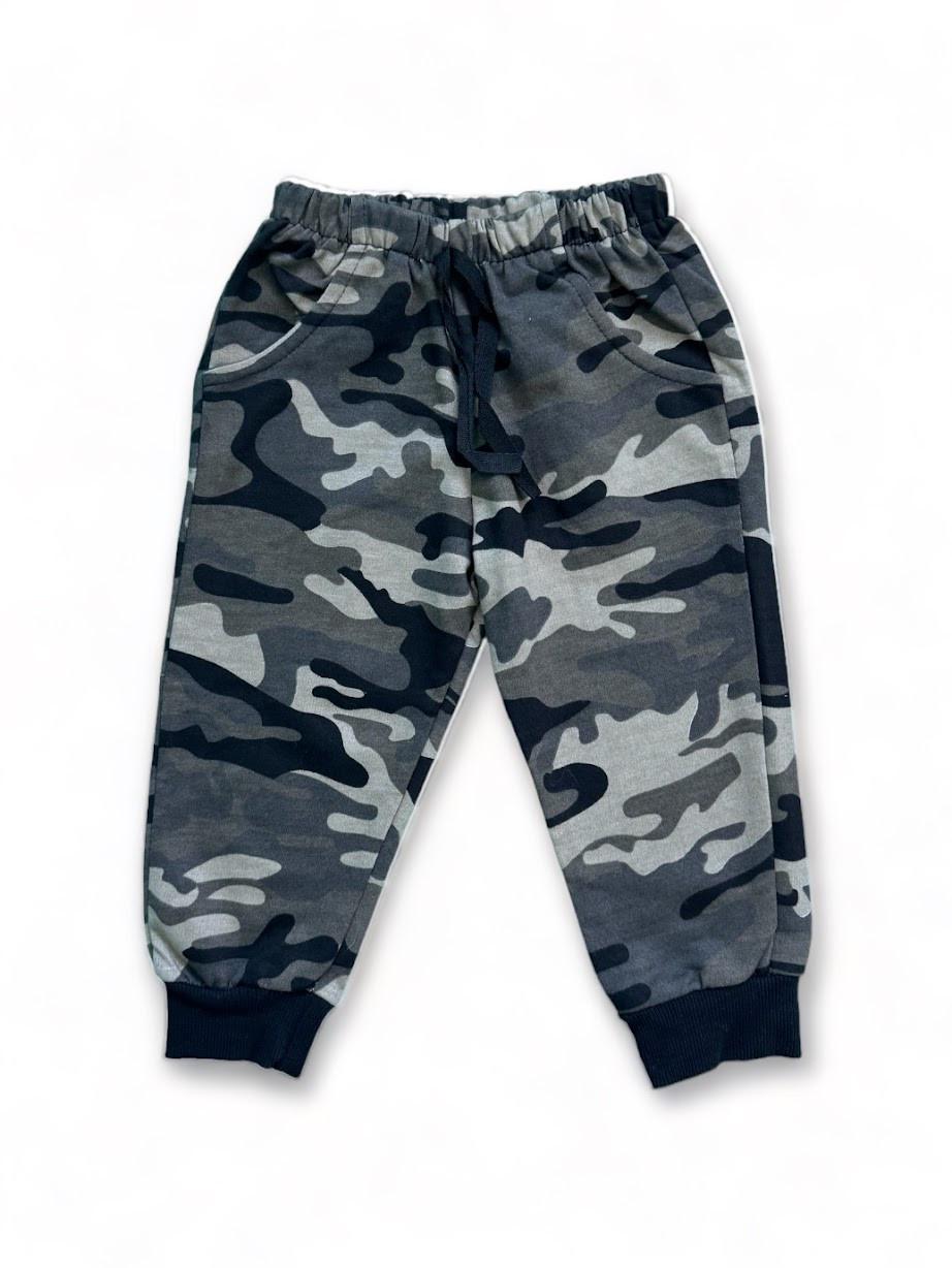 Штаны детские Pollito трикотажные 9-12 мес. 74 см Черный/Хаки (2093380796)