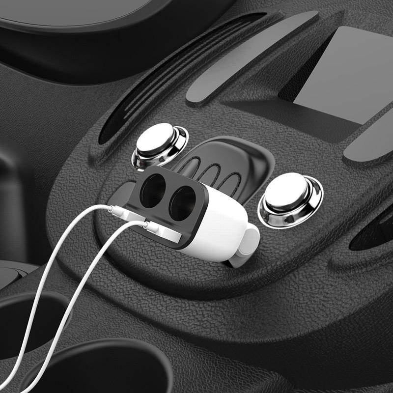 Зарядний пристрій автомобільний Hoco Z28 Power ocean cigarette lighter in-car charger with digital display White (6957531091967) - фото 5 Зарядний пристрій автомобільний Hoco Z28 Power ocean cigarette lighter in-car charger with digital display White (6957531091967) - фото 5