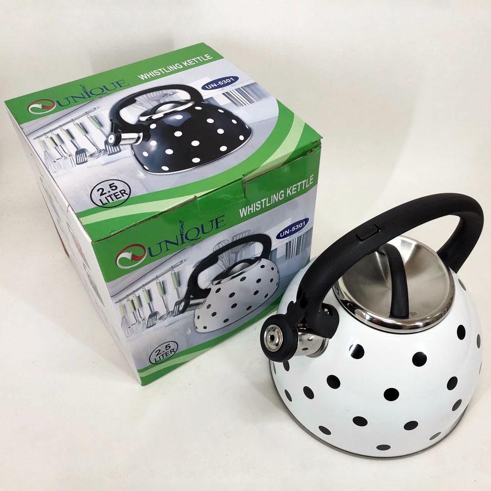 Чайник Unique UN-5301 с свистком 2,5 л Белый - фото 7