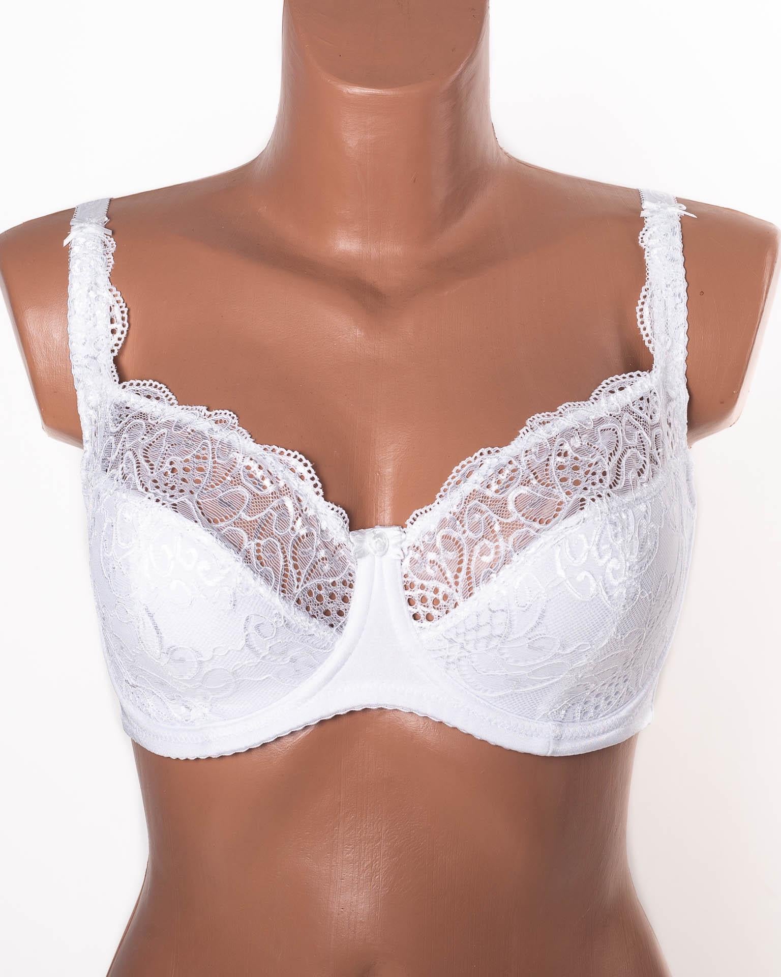 Бюстгальтер мереживний 11678 тонка підкладка D75 Білий (11678)
