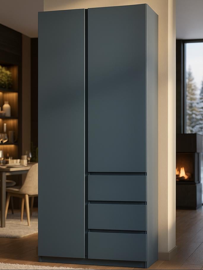 Шкаф Брайт Мастер Форм телескопические направляющие 1000х520х2000 мм Антрацитовый