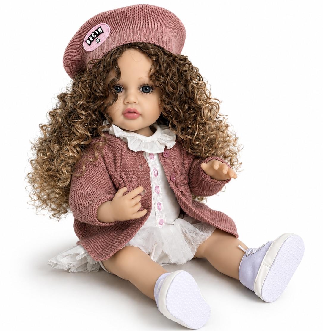 Кукла реалистичная Doll Reborn Baby 55 см полностью виниловая (К0100507)