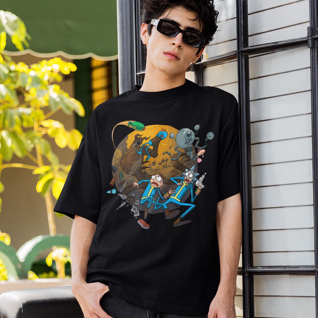 Футболка унісекс Rick And Morty Planet 4XL Чорний (0000011453)