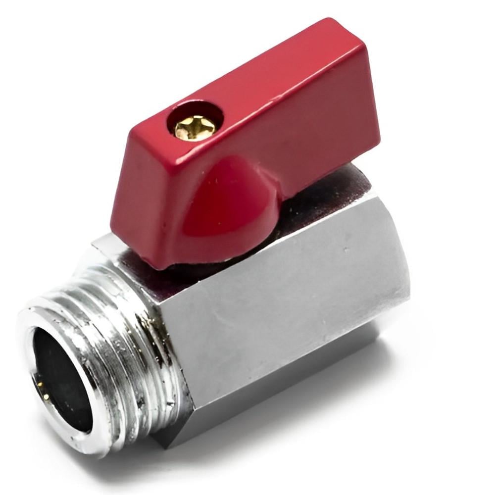 Кран никелированный шаровый (2912)