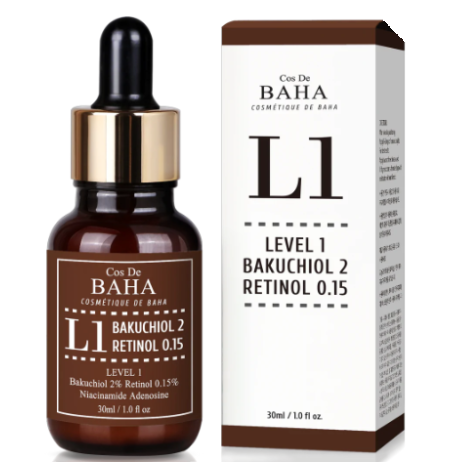 Сыворотка для лица антивозрастная Cos De Baha L1 Bakuchiol & Retinol Serum 30 мл (7000)