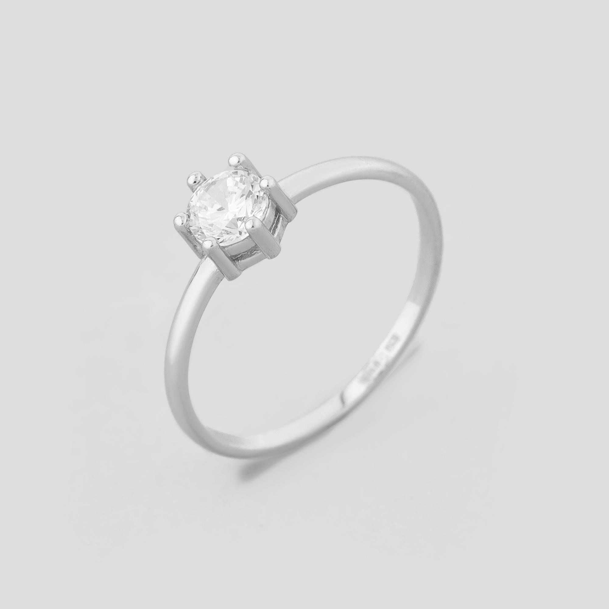 Серебряное кольцо Minimal Вечерний блеск р. 18,5 (18302)