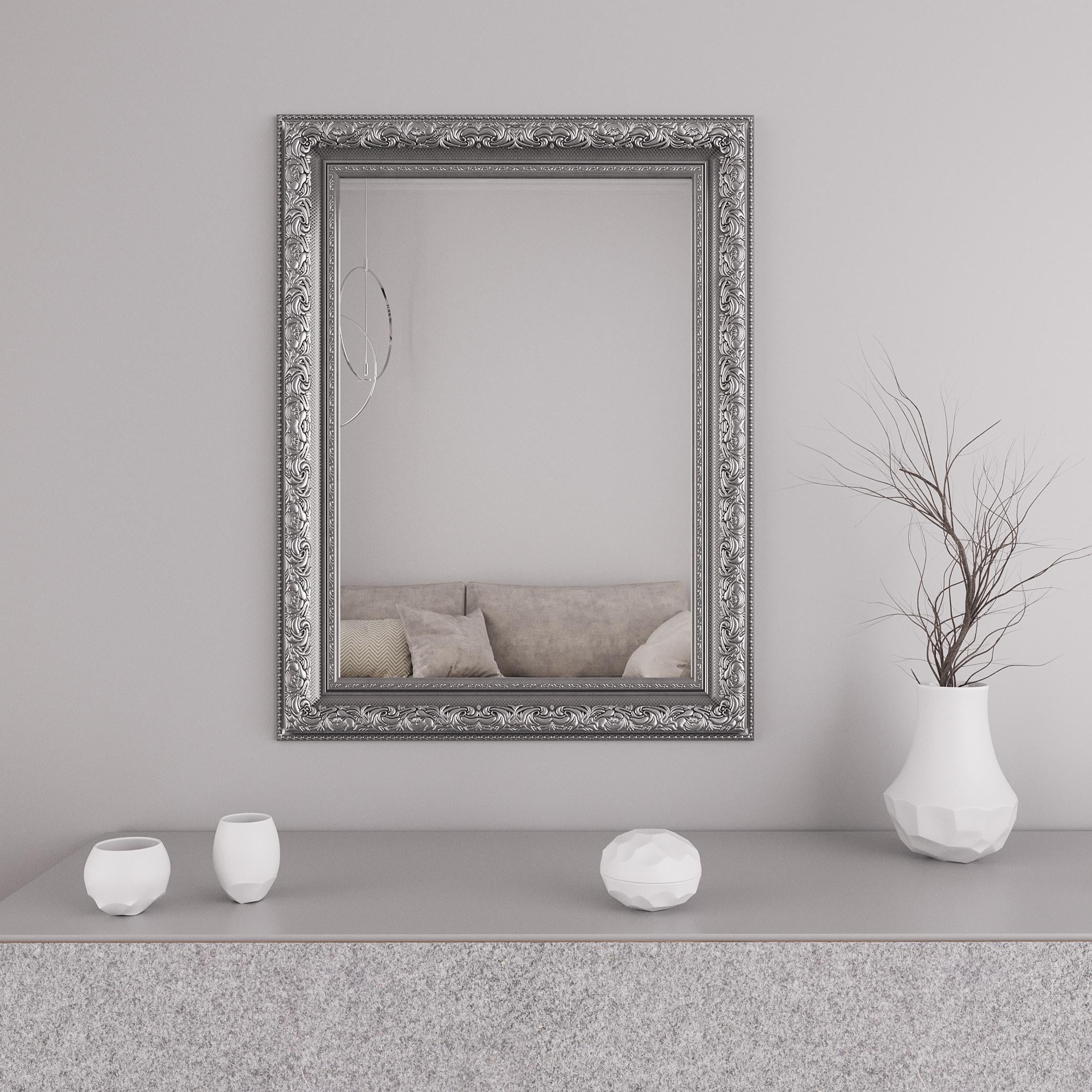 Зеркало настенное Black Mirror 86х66 Серебряный с патиной (8731А-26)