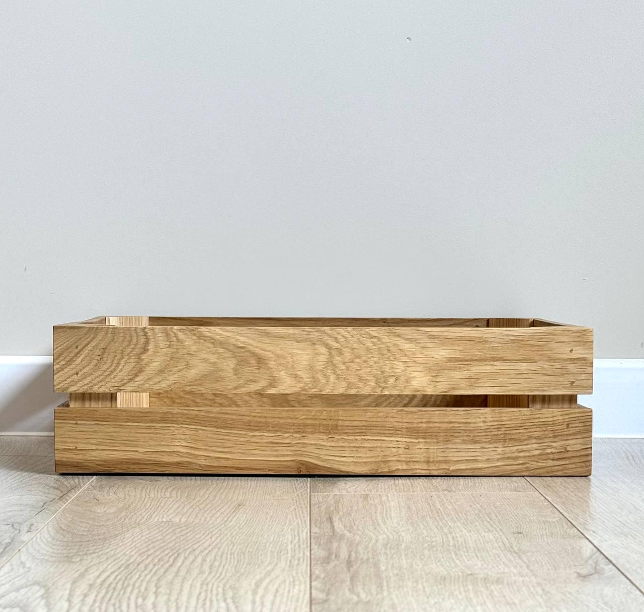 Ящик для зберігання дерев'яний з дубу 40х30х11 см (18729244) - фото 5 Ящик для зберігання дерев'яний з дубу 40х30х11 см (18729244) - фото 5