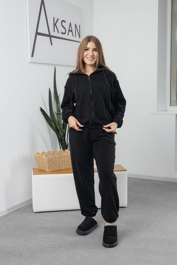 Спортивный костюм женский зимний Aksan XS Черный (25.2776_black_40)