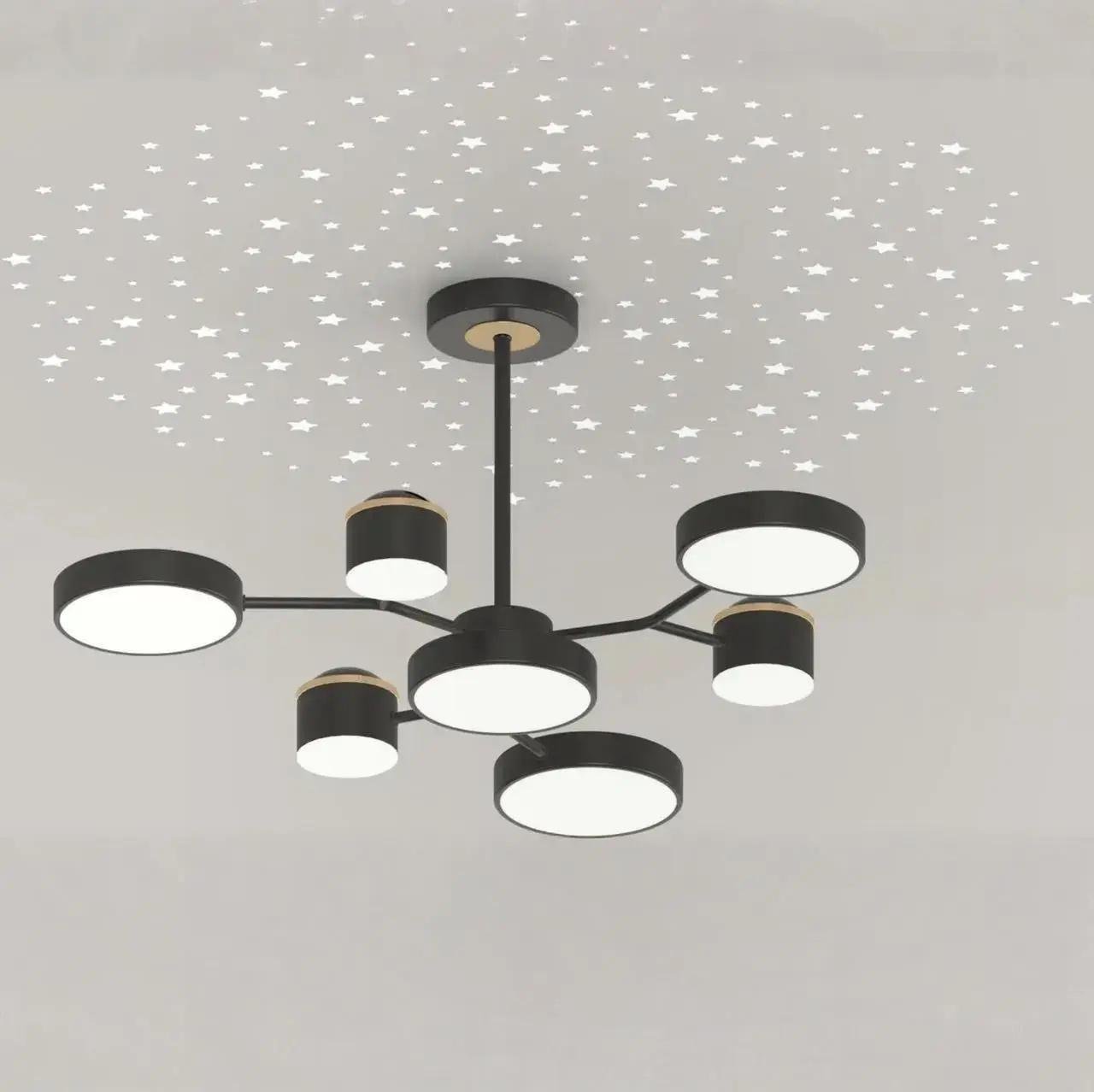 LED-люстра подвесная Valeso V-XI3347-7 BK+FGD 120W (28689697)