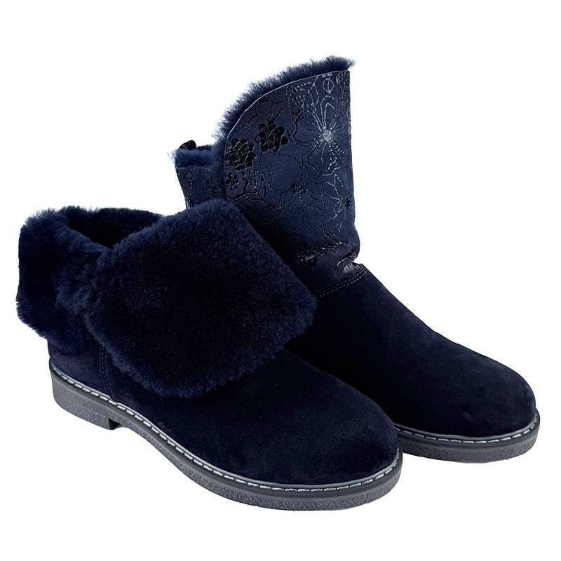 Ботинки женские зимние замшевые К-00111  р.  37 23,5 см Синий