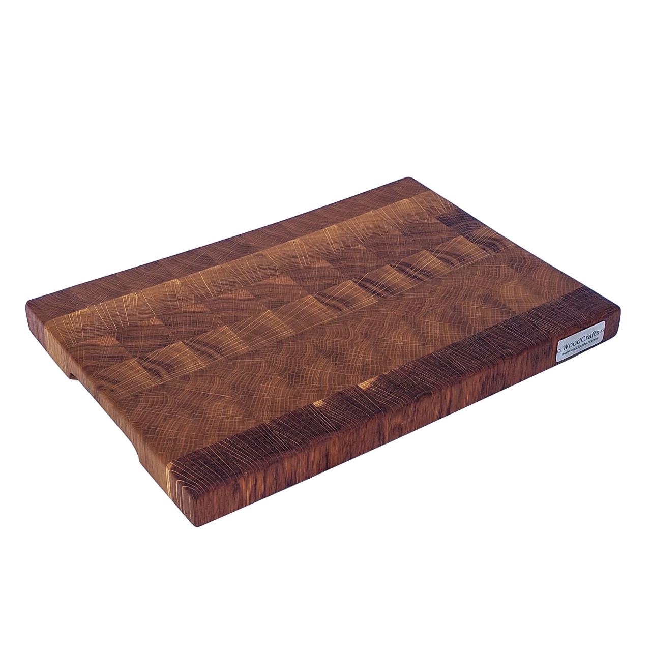 Торцевая кухонная доска в подарочной упаковке WoodCrafts DО-05 38,5х27,5 см Темный дуб (1010005)