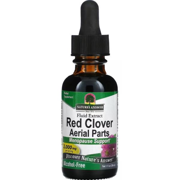 Добавка Nature's Answer Red Clover Aerial Parts 2000 мг Alcohol-Free Красный клеве 30 мл 15 порций (000022226)