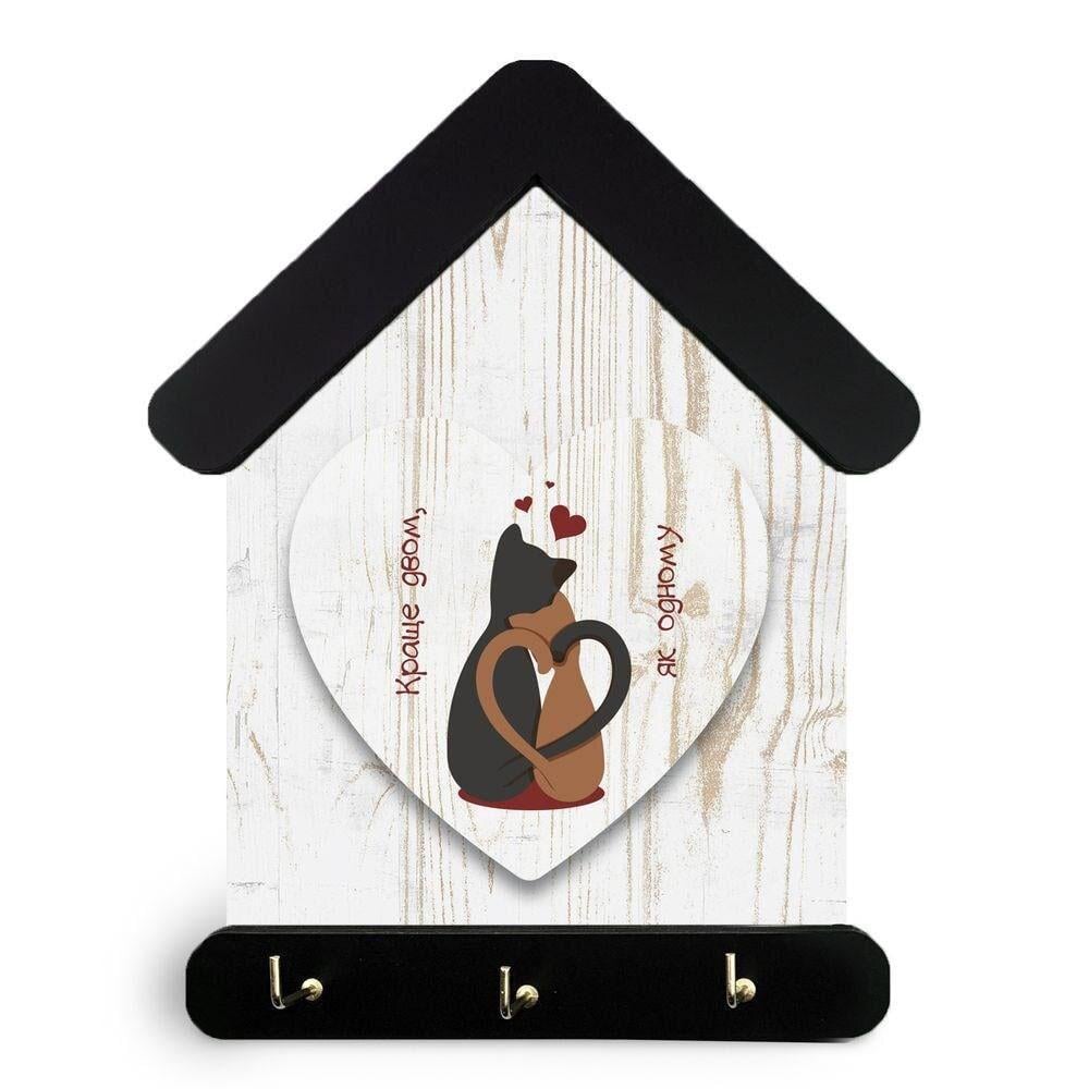 Ключниця-хатка Гранд Презент "Краще двом як одному" дерев'яна 15х24 см (гпхркл50001у) Ключниця-хатка Гранд Презент "Краще двом як одному" дерев'яна 15х24 см (гпхркл50001у)