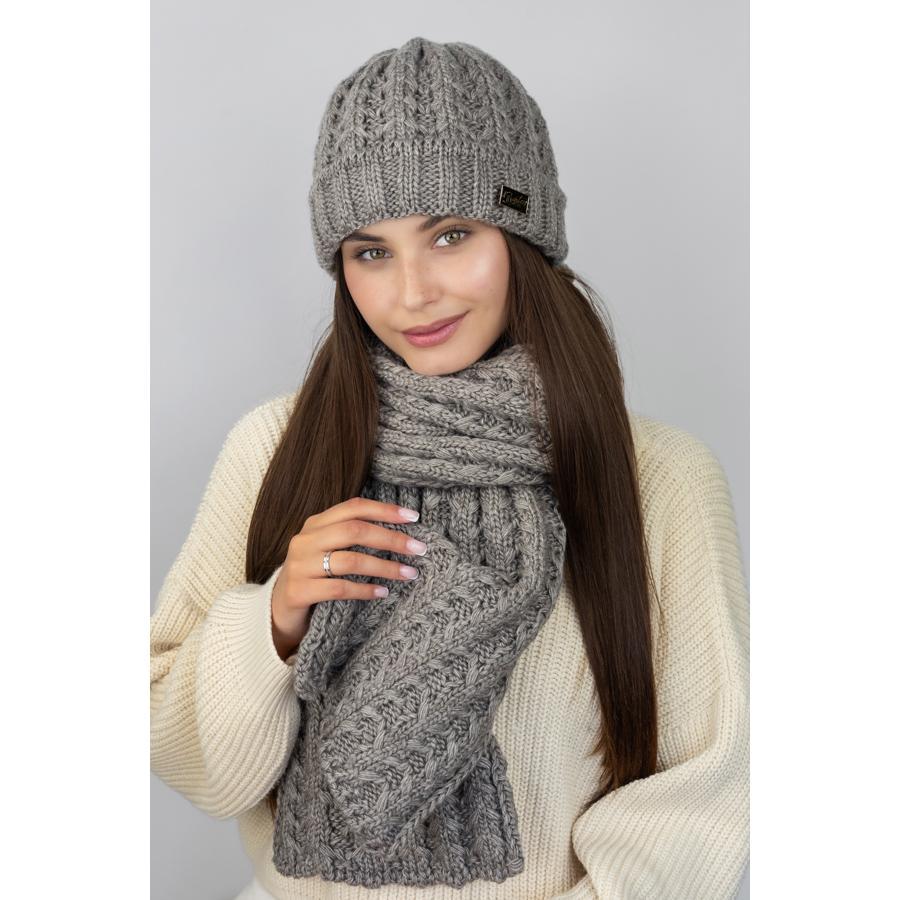 Комплект женский шапка утепленная флисом с шарфом Braxton 5306-1 One size Темный кофе (275677) Комплект женский шапка утепленная флисом с шарфом Braxton 5306-1 One size Темный кофе (275677)