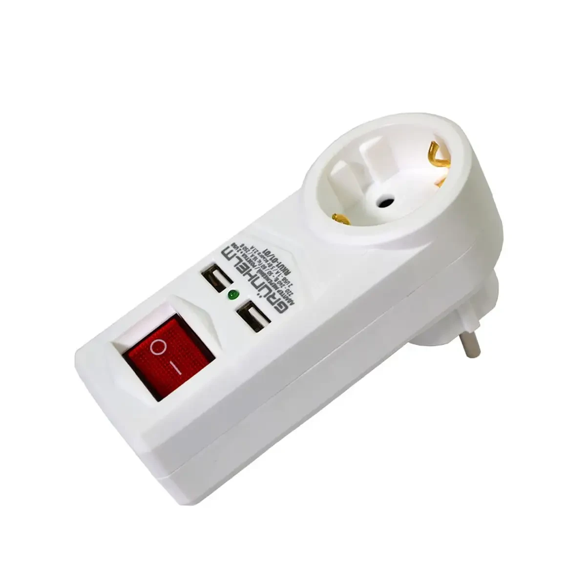 Сетевой адаптер для зарядки устройств RKU1-01/01 16 А 220 В Белый