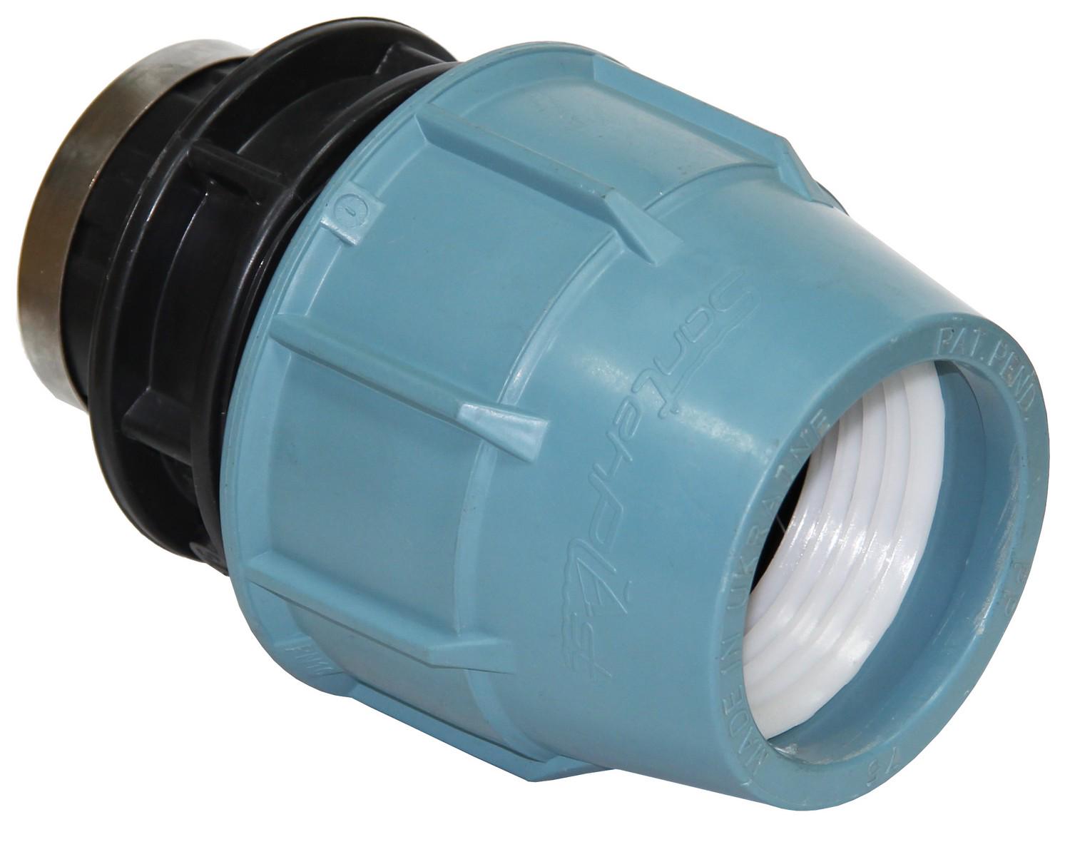 Муфта приєднувальна для поліетиленових труб з внутрішньою різьбою Santan МРВ 75 мм x 2" (AR3393)