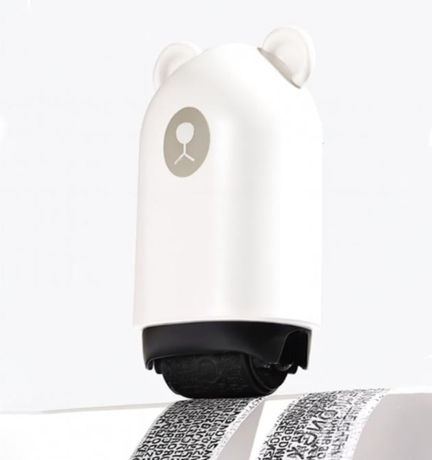 Штамп роликовый Мишка для защиты данных затирания накладных Белый