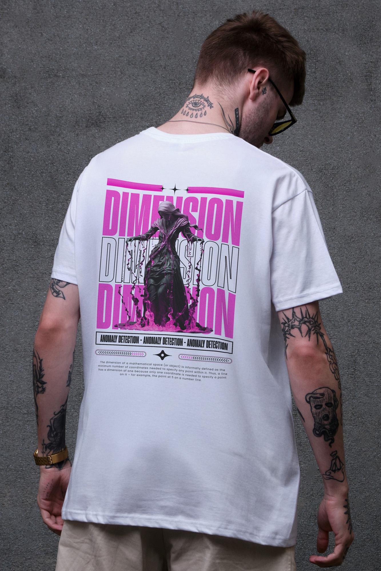 Футболка мужская Without с принтом Dimension оверсайз S/M White (S8049464)