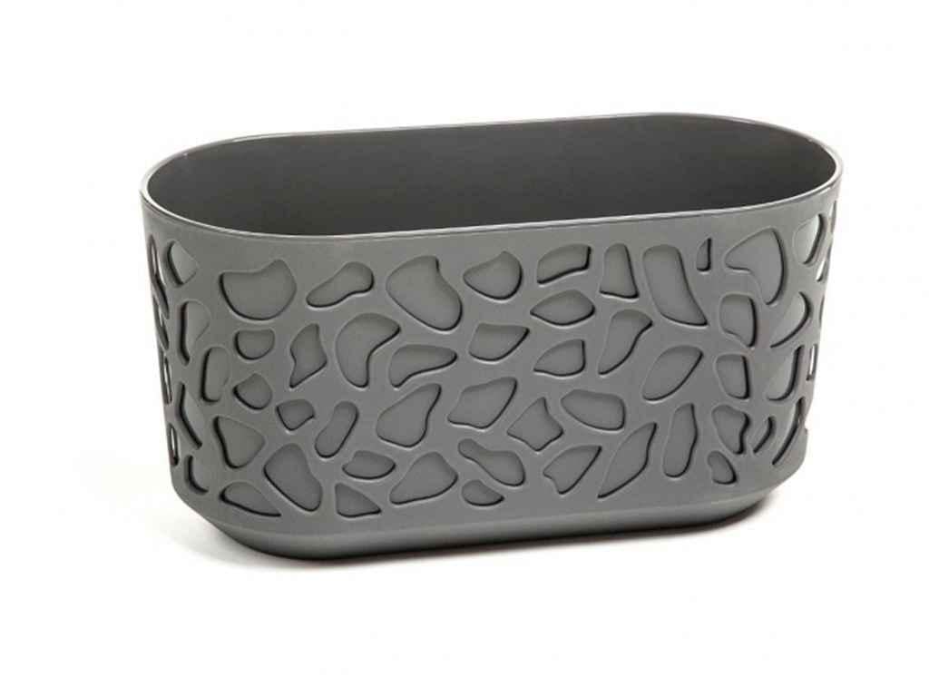 Горшок для цветов Lamela 771 Дуэт 600 овальный Антрацит (966002)