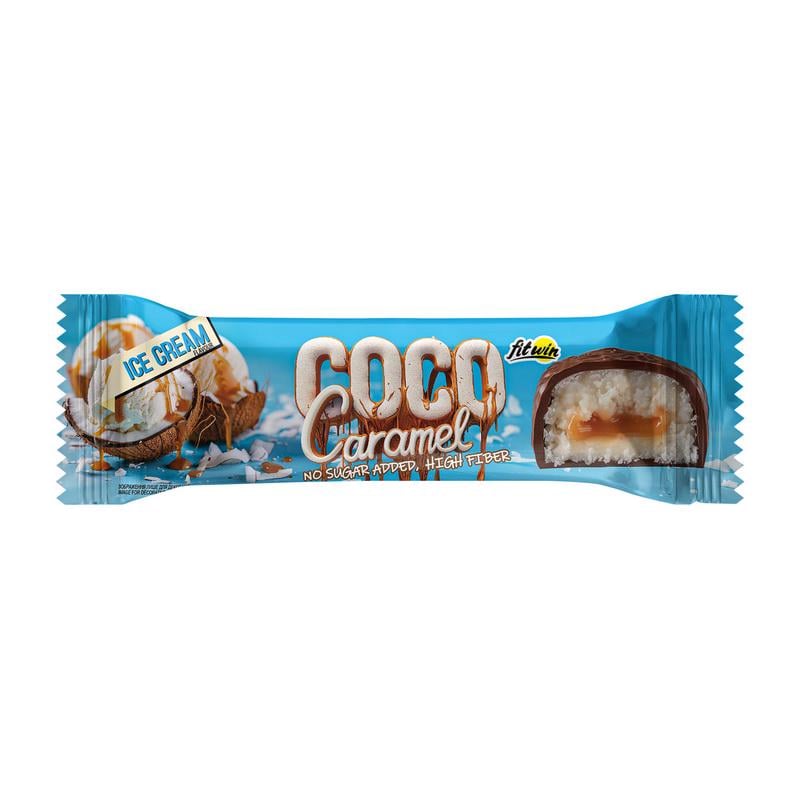 Батончик кокосовый протеиновый без добавленного сахара FitWin Coco Caramel 40 г Мороженое