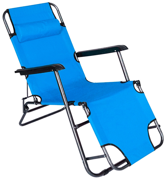 Кресло туристическое раскладное пляжное 156x60x80 см