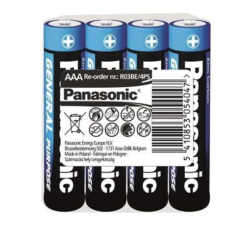 Батарейка Panasonic General Purpose ААА/R3 Carbon-Zinc R03BER/4PR 1,5В 4 шт. (11401518)