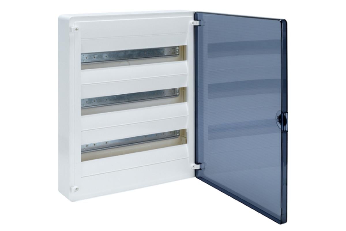 Щит модульный накладной Hager Golf для наружной установки с прозрачной дверцей на 54 модуля (VS318TD)