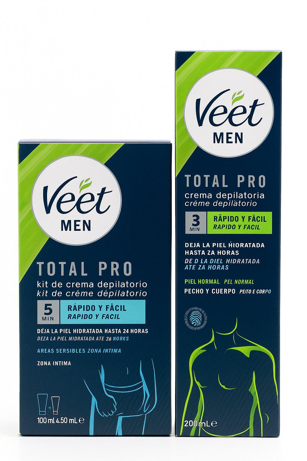 Набор для депиляции волос мужской на теле и интимной зоны Veet