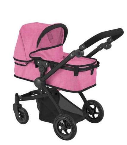 Коляска для ляльок Carrello Maestro 2в1 трансформер з перекидною ручкою Рожевий (13454938)