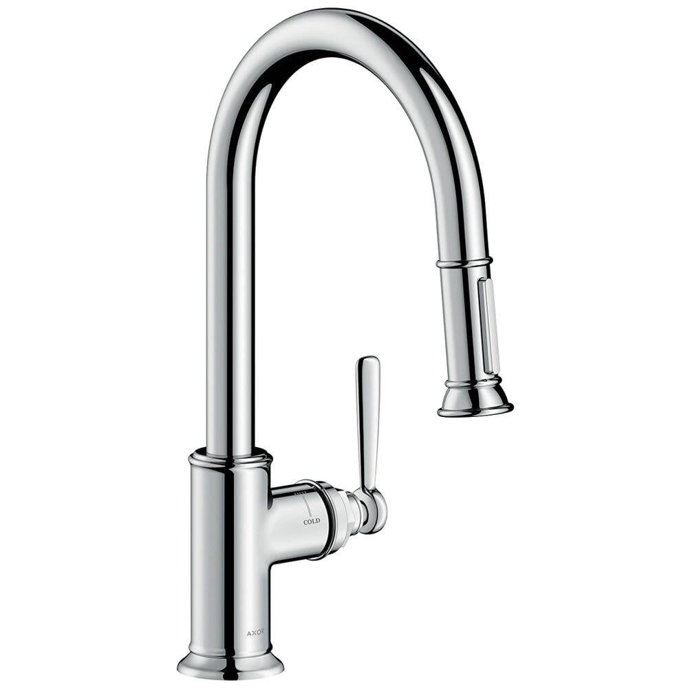 Змішувач для кухні Hansgrohe AXOR MONTREUX 16581000 із висувною лійкою Хром (115656)