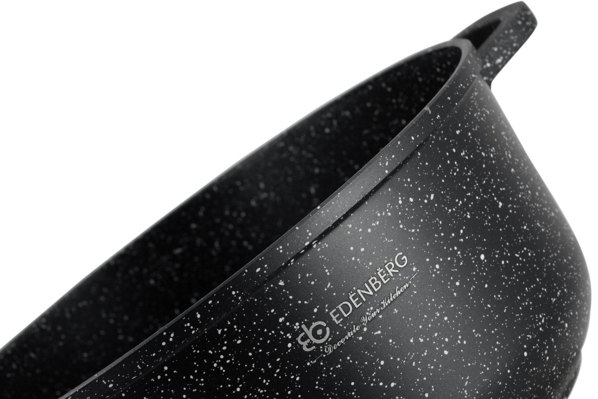 Набір каструль Edenberg з антипригарним покриттям 8 предметів Чорний - фото 2