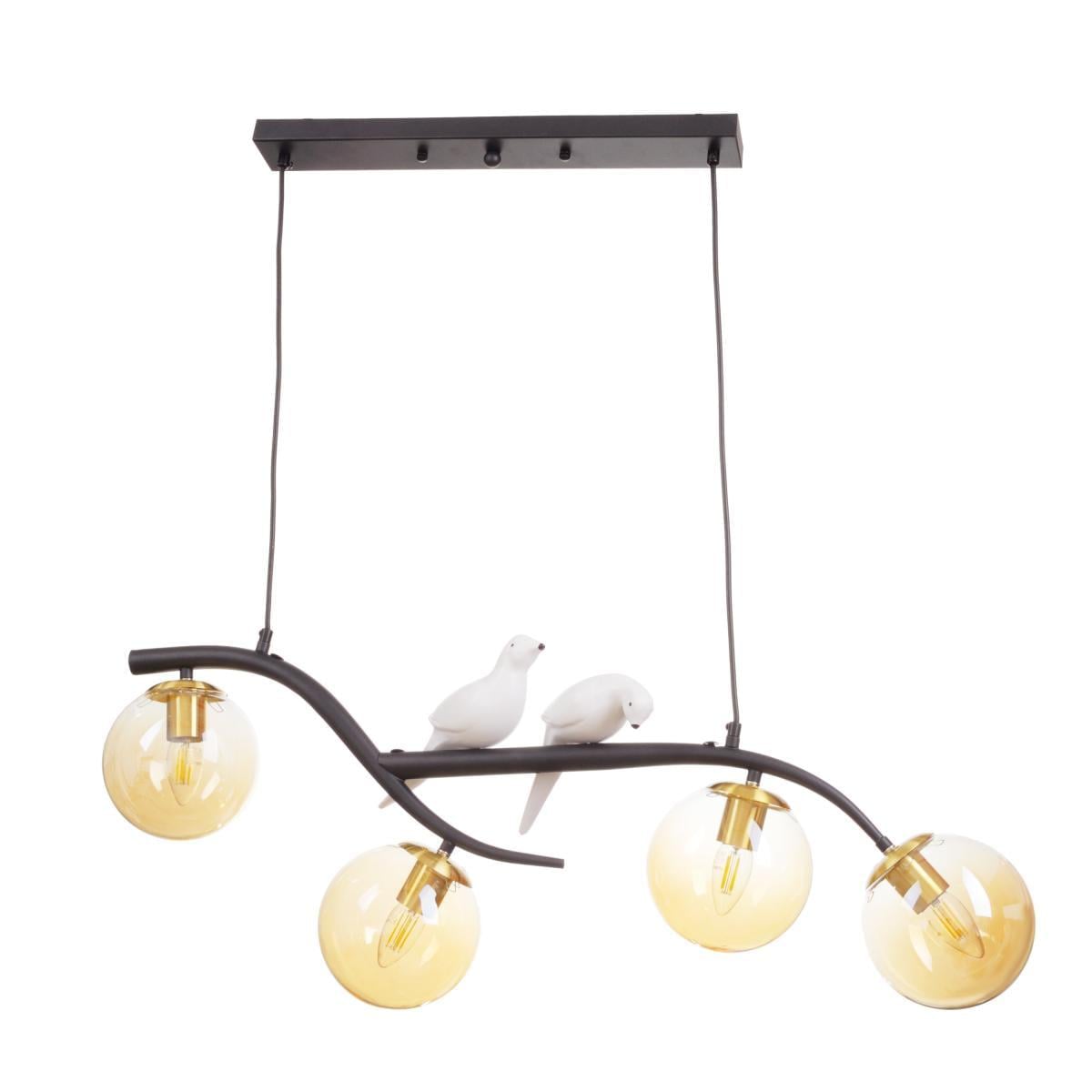 Люстра потолочная Brille BR-01 650S/4 E27 BK на 4 лампочки