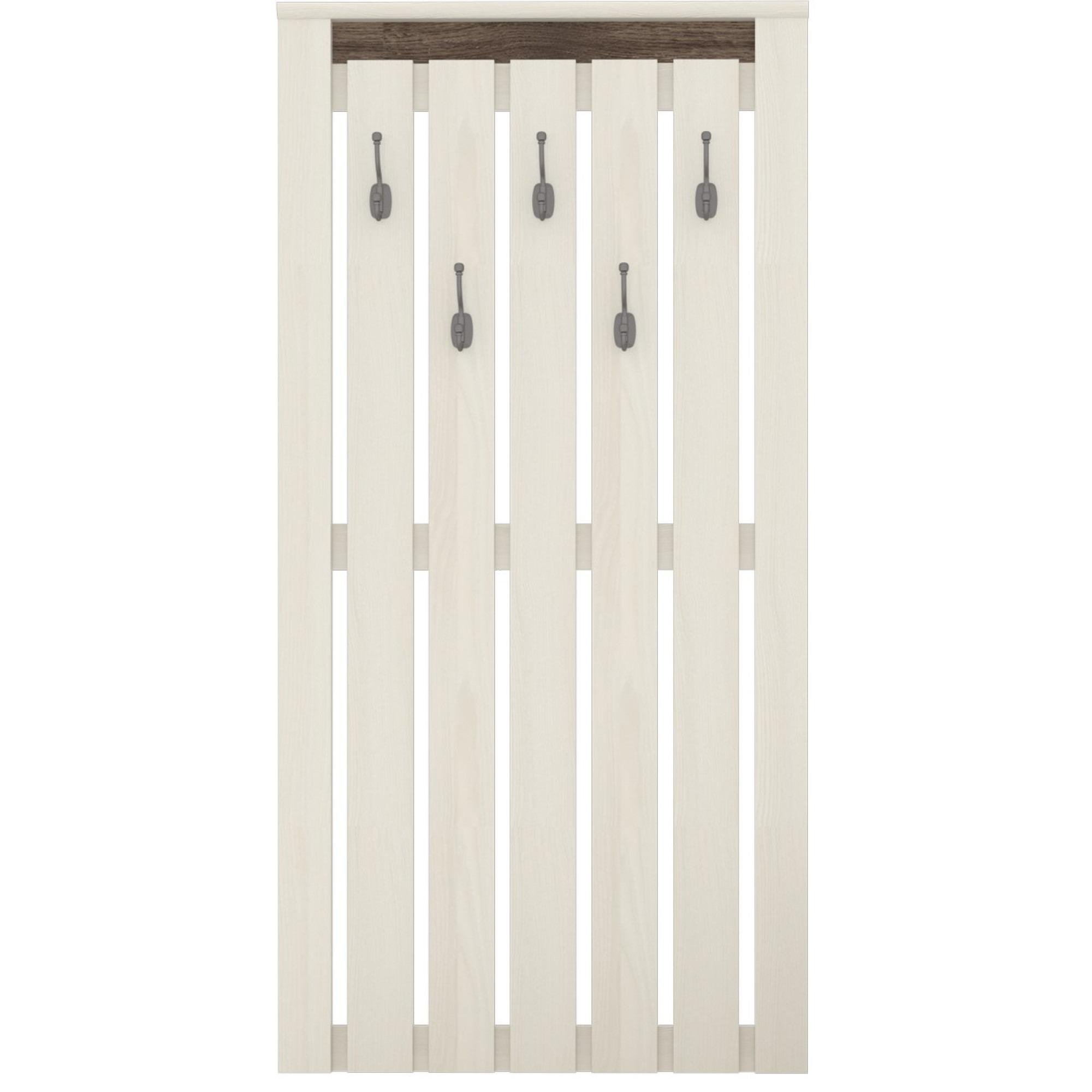 Вешалка в прихожую настенная Gerbor WIE83 Селена из ламинированной ДСП Ясень снежный/Дуб ансберг темный (20006764)