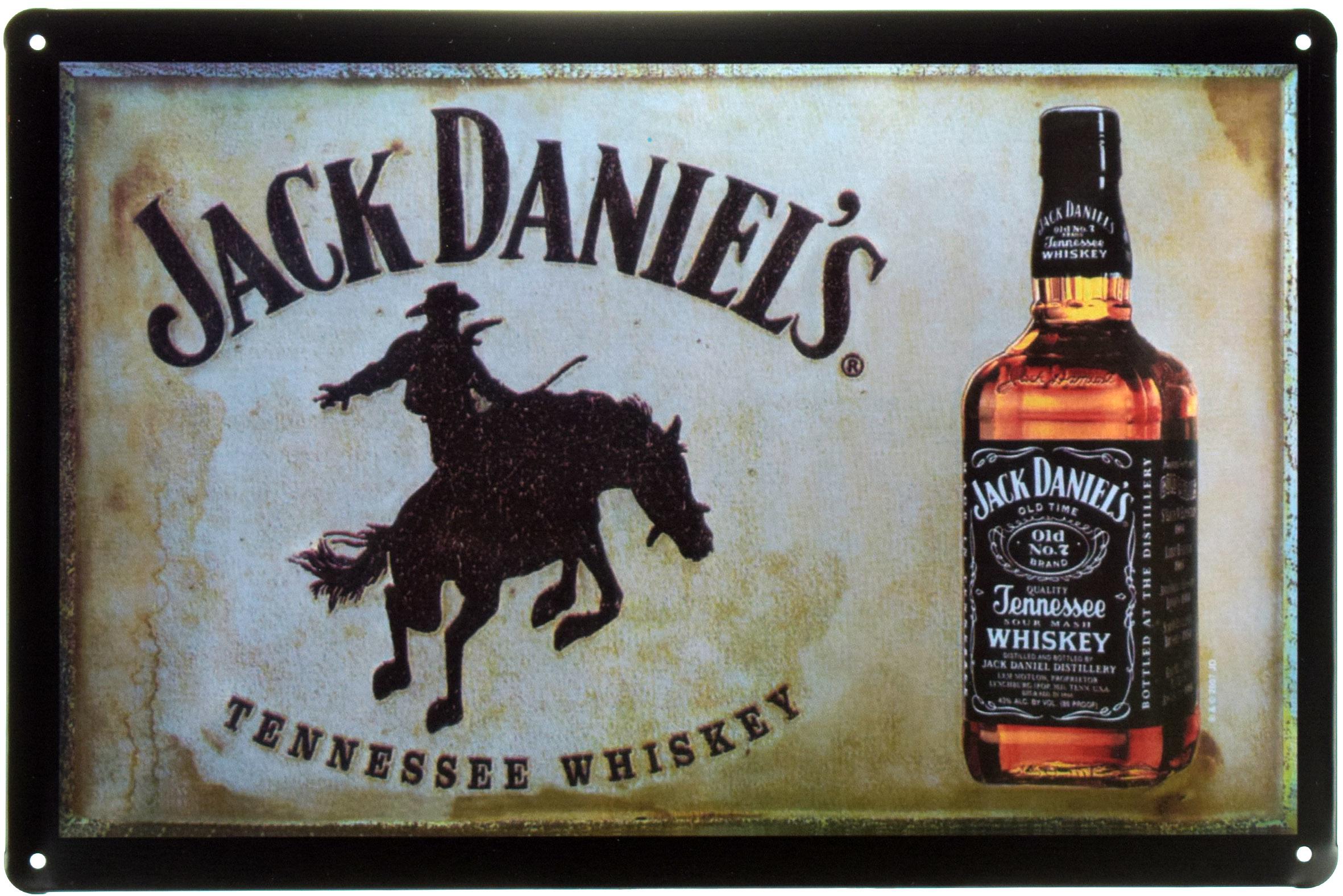 Табличка металева Джек Деніелс Віскі З Теннессі/Jack Daniel's Tennessee Whiskey 20x30 см